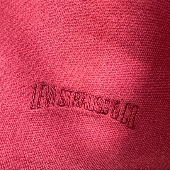 VINTAGE‎ Levi Strauss & CO. Red Crewneck Sweatshirt|| MADE IN THE USA - Picture 2 of 8